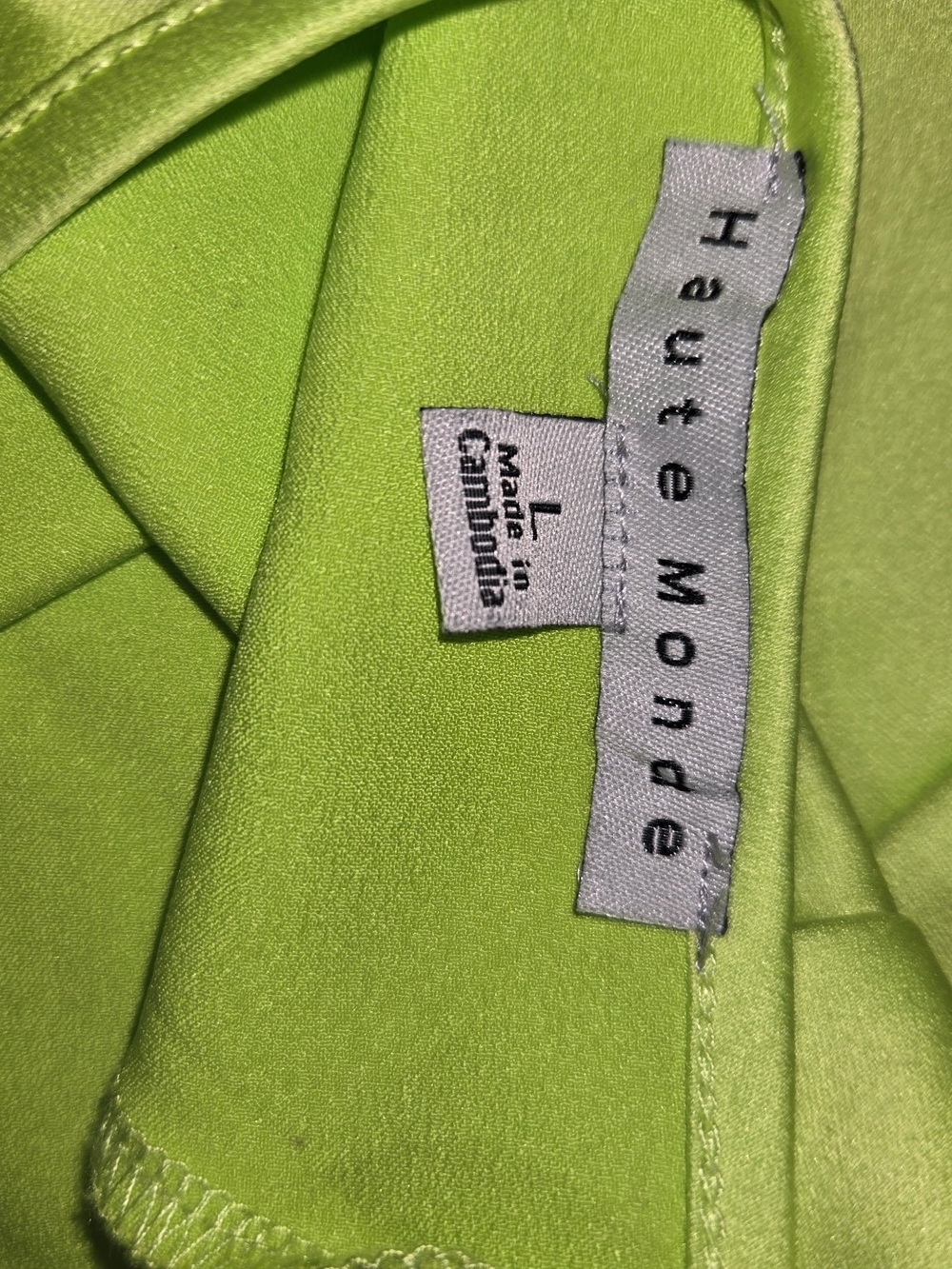 Haute Monde Neon Lime Women's Top